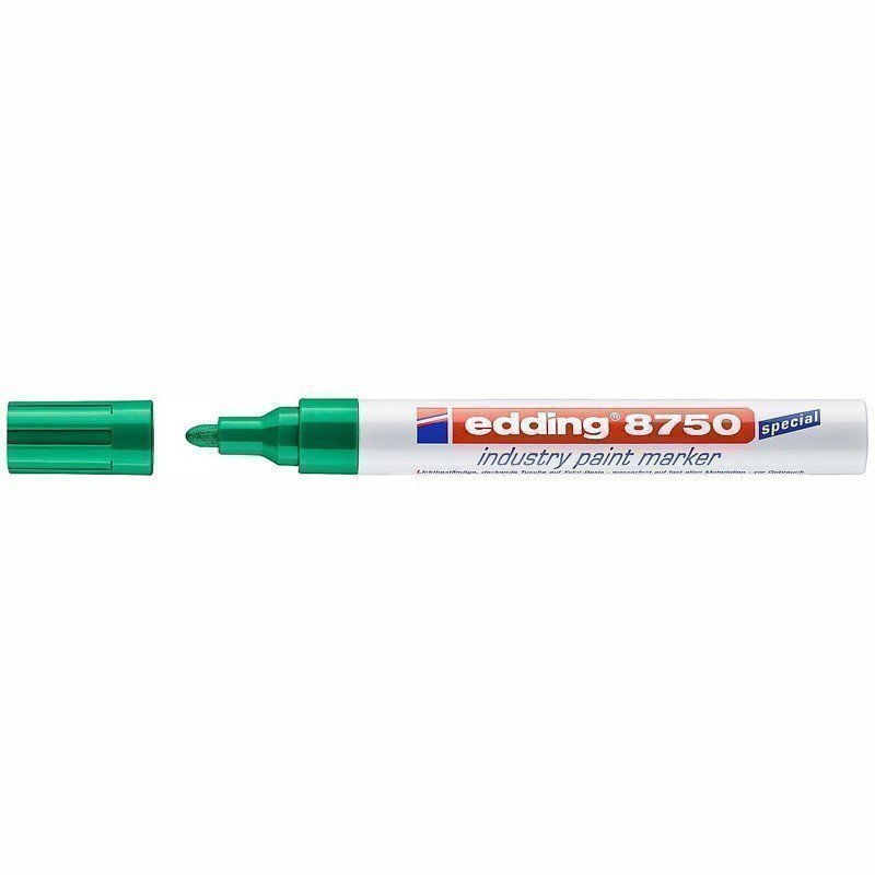 Маркер-краска Edding "8750" зеленая, 2-4мм, для промышленной графики