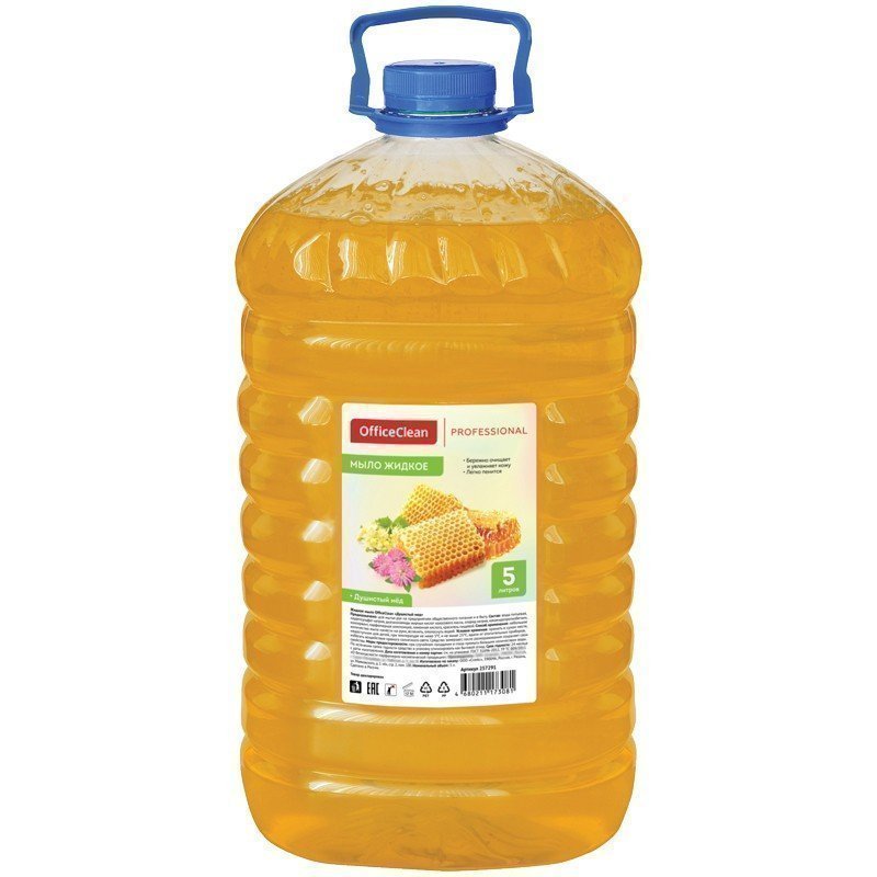 Мыло жидкое OfficeClean "Proffesional. Душистый мед", ПЭТ, 5л