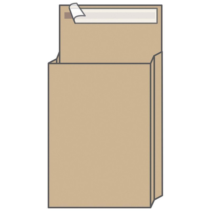 Пакет почтовый B4, KurtStrip, 250*353*40мм, коричневый крафтовый, 130г/м2