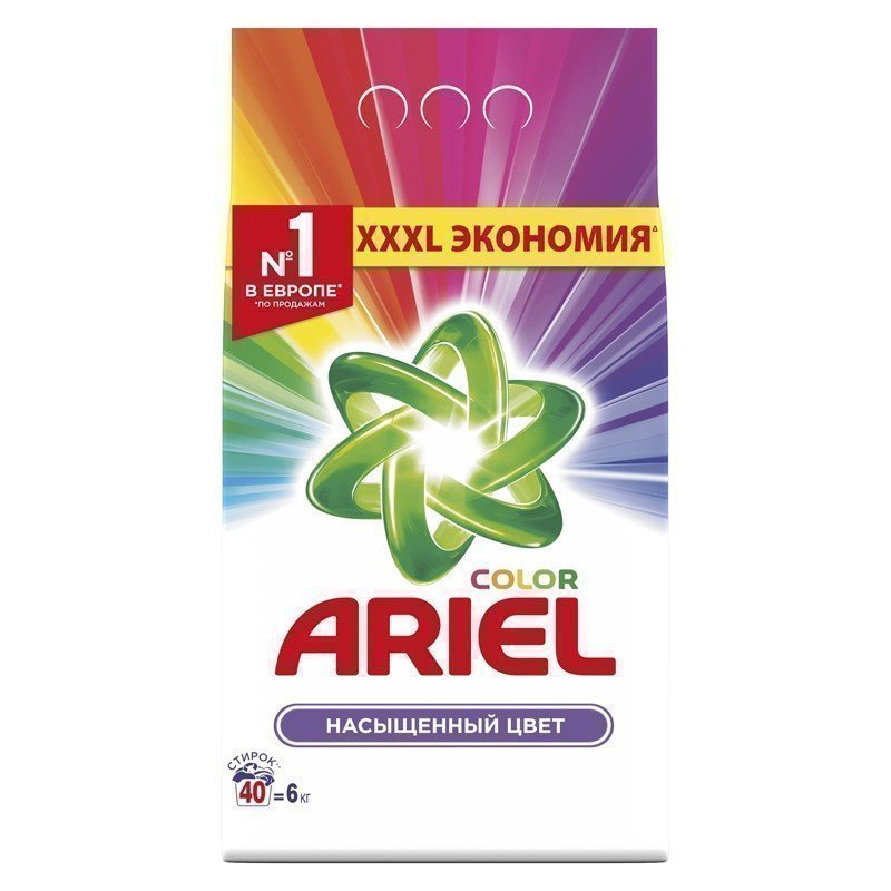 Порошок для машинной стирки Ariel "Color", 6кг