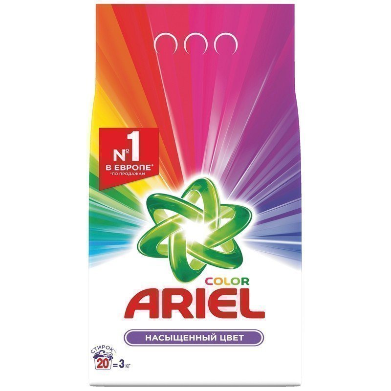 Порошок для машинной стирки Ariel "Color", 3кг