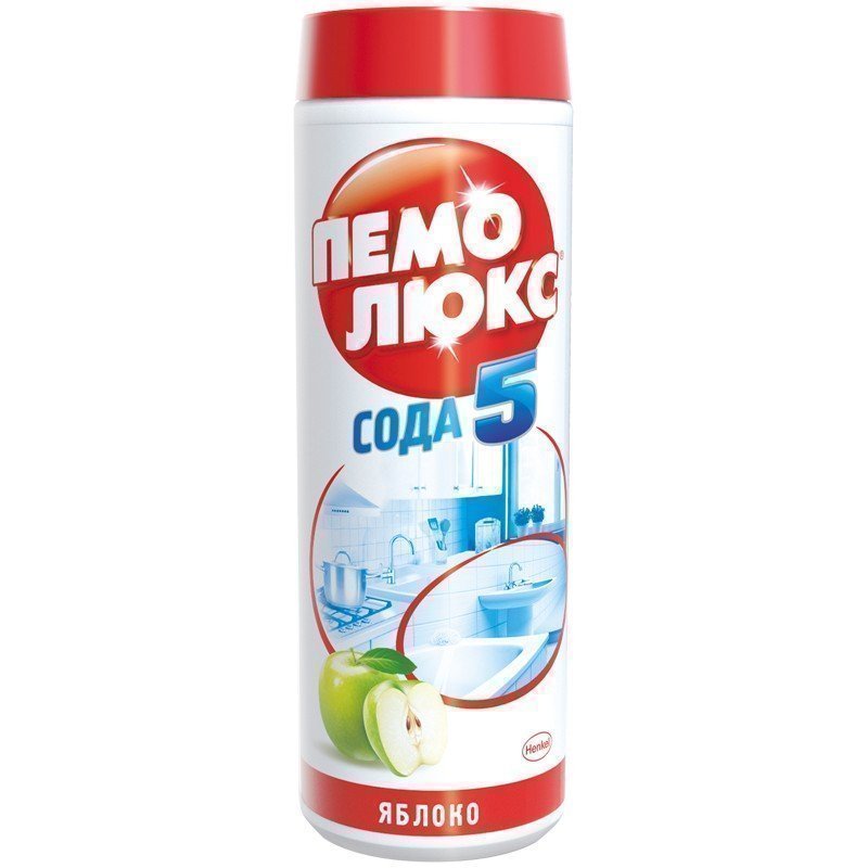 Средство чистящее Пемолюкс "Сода 5. Яблоко", порошок, 480г
