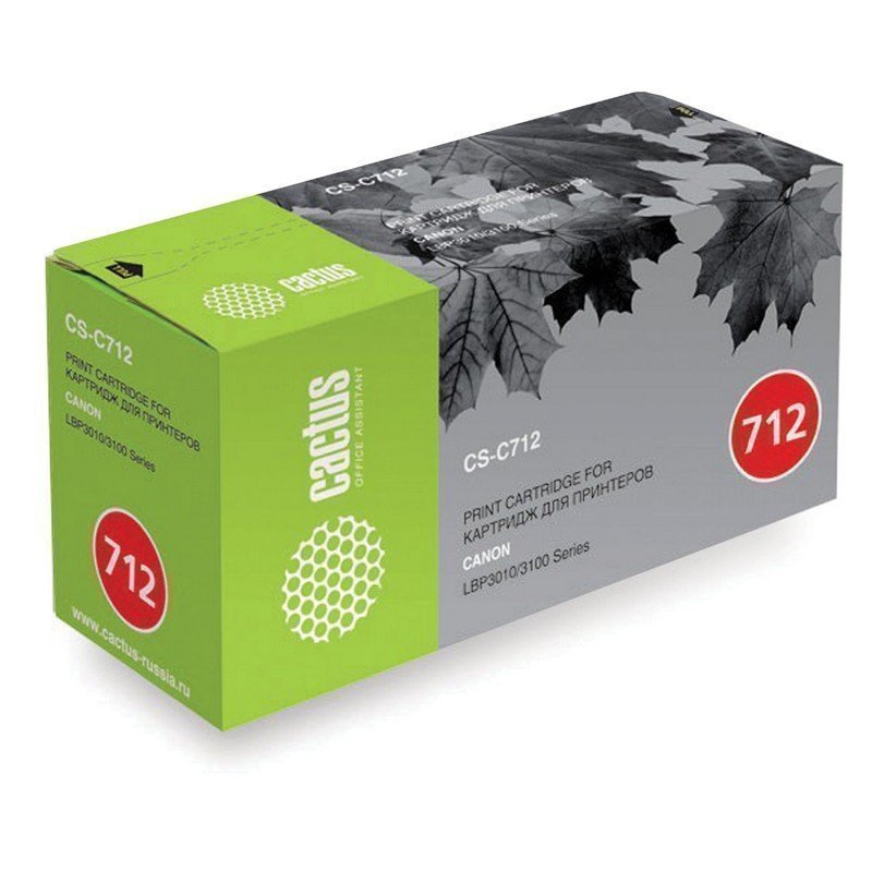 Картридж лазерный CACTUS (CS-C712) для CANON LBP-3010/3100, ресурс 1500 стр, CS-C712S