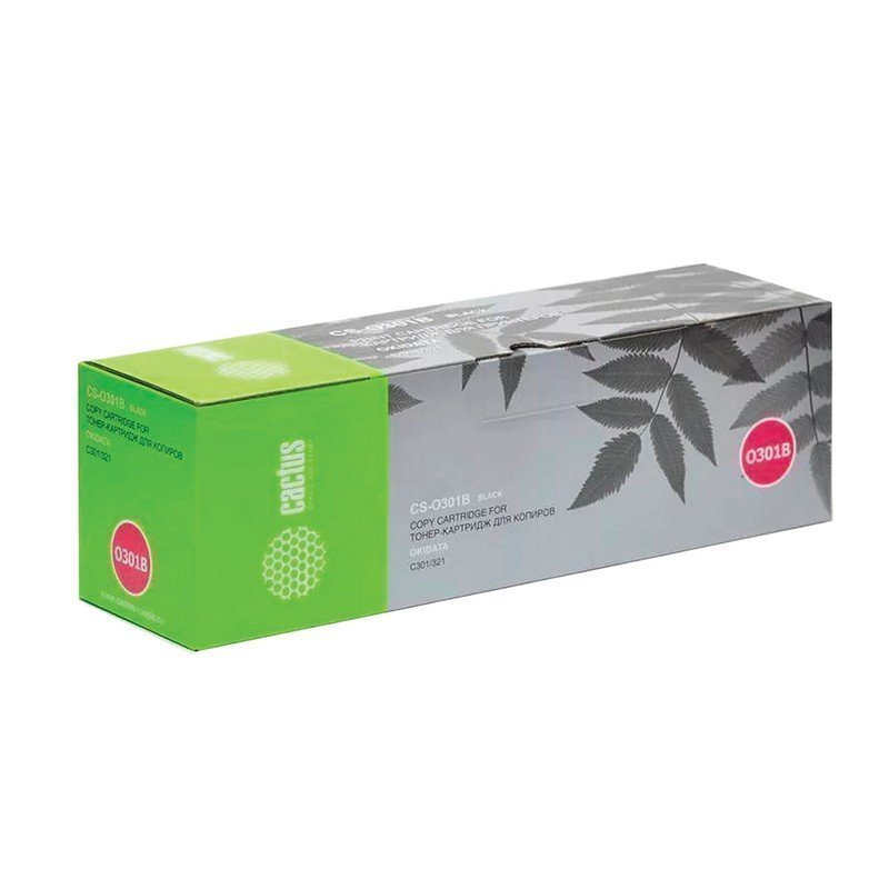 Тонер-картридж CACTUS (CS-O301BK) для OKI C301/321, черный, ресурс 2200 стр