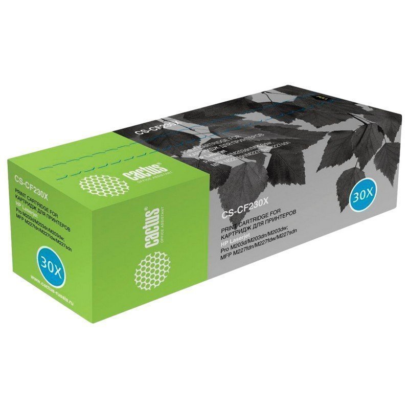 Картридж лазерный CACTUS (CS-CF230X) для HP LaserJetPro M227fdw/M227sdn/M203dn, ресурс 3500 стр