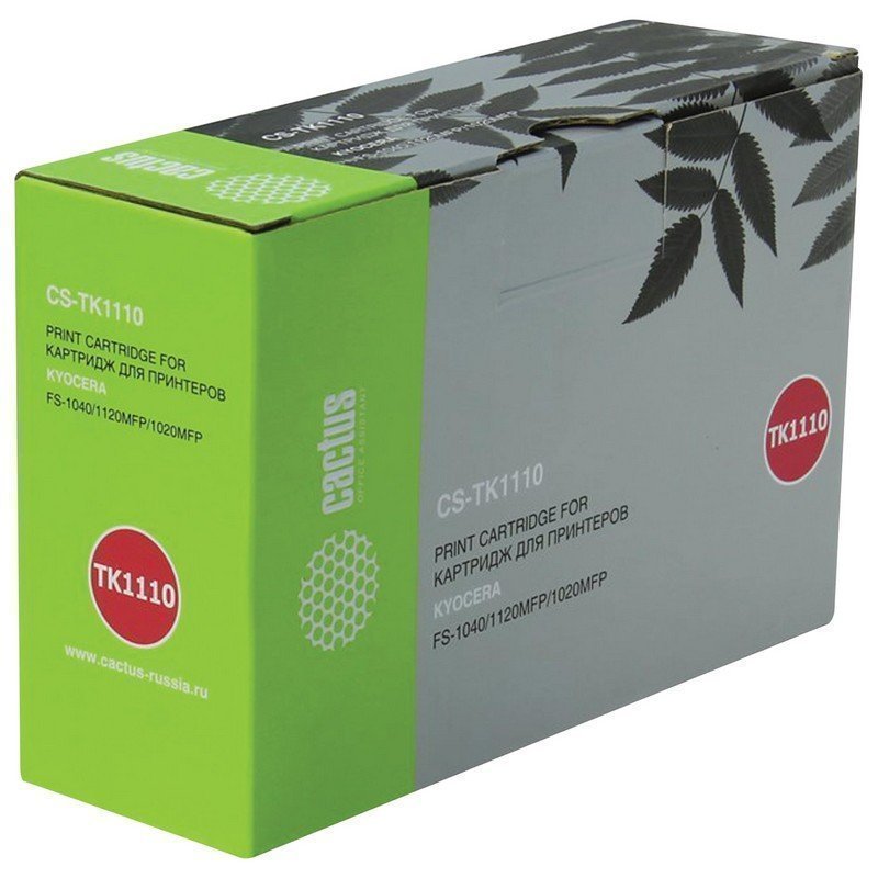 Тонер-картридж CACTUS (CS-TK1110) для KYOCERA FS-1040/1020/1120, ресурс 2500 стр, CS-TK1110BK