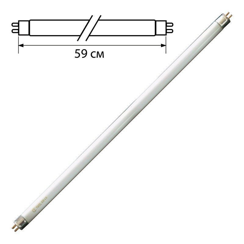 Лампа люминесцентная OSRAM L18/640, 18 Вт, цоколь G13, в виде трубки, длина 59 см, хол белый свет