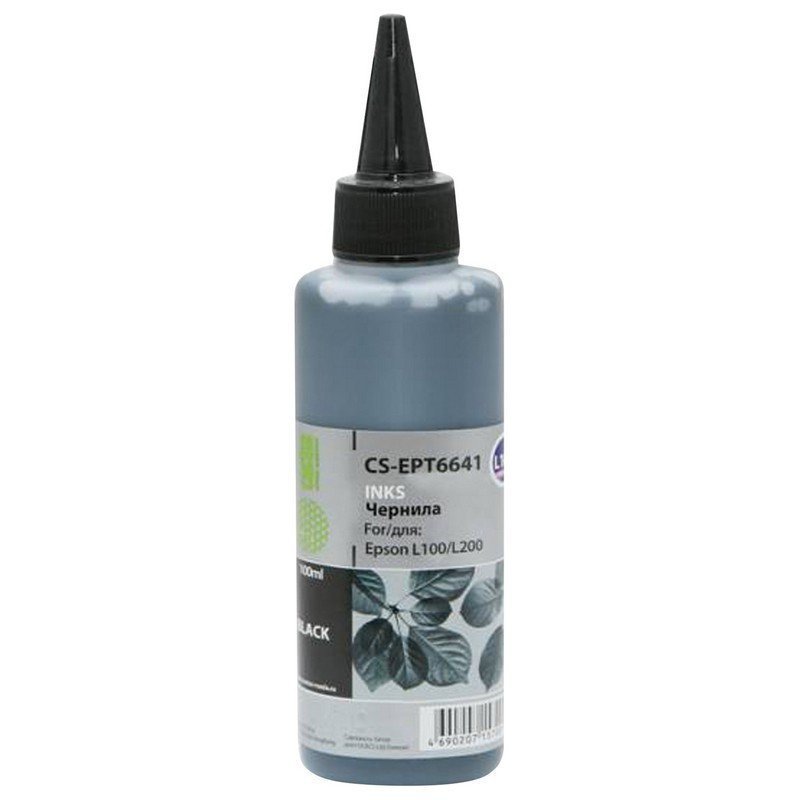 Чернила CACTUS (CS-EPT6641) для СНПЧ EPSON L100/L110/L200/L210/L300, черные, 0,1 л