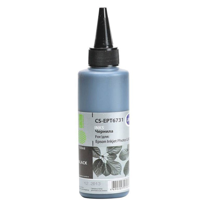 Чернила CACTUS (CS-EPT6731) для СНПЧ EPSON L800/L810/L850/L1800, черные, 0,1 л
