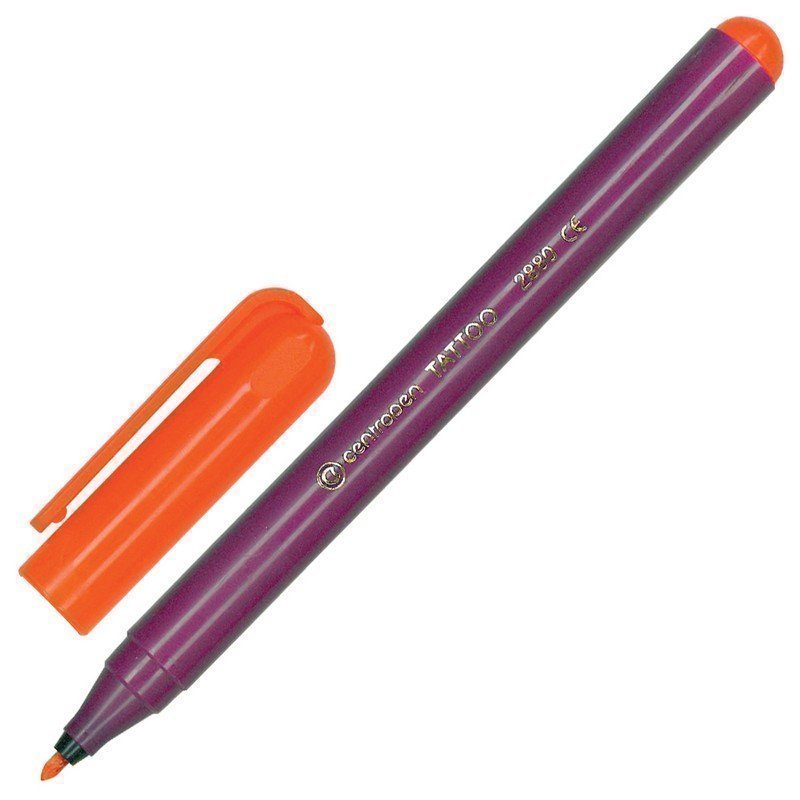 Фломастеры для тату CENTROPEN "Tattoo", 4 цвета + 16 трафаретов, европодвес, 2880/4