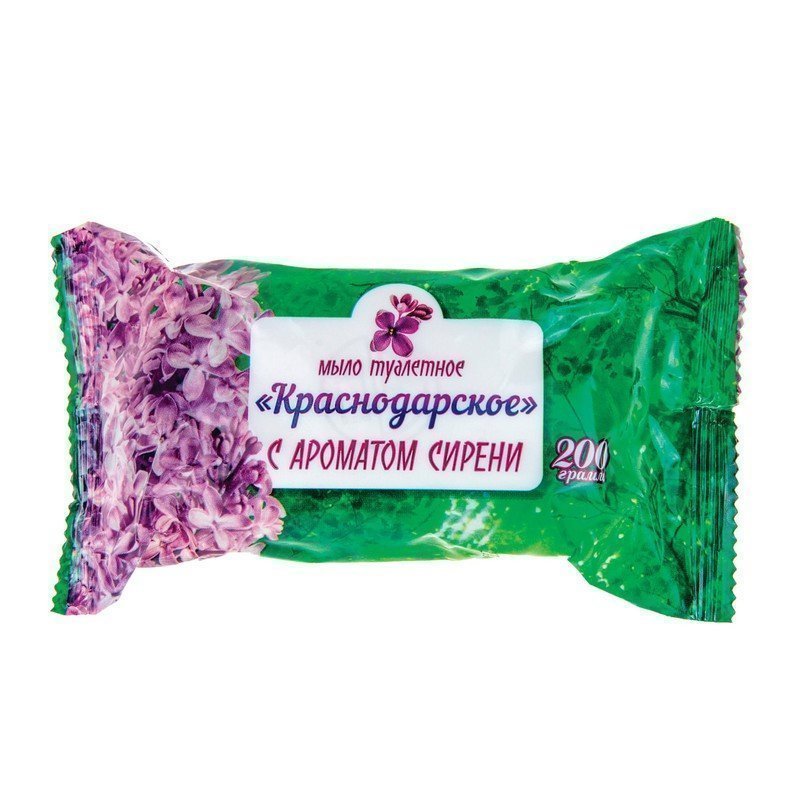 Мыло туалетное 200 г, Краснодарское, (Меридиан), "Сирень"