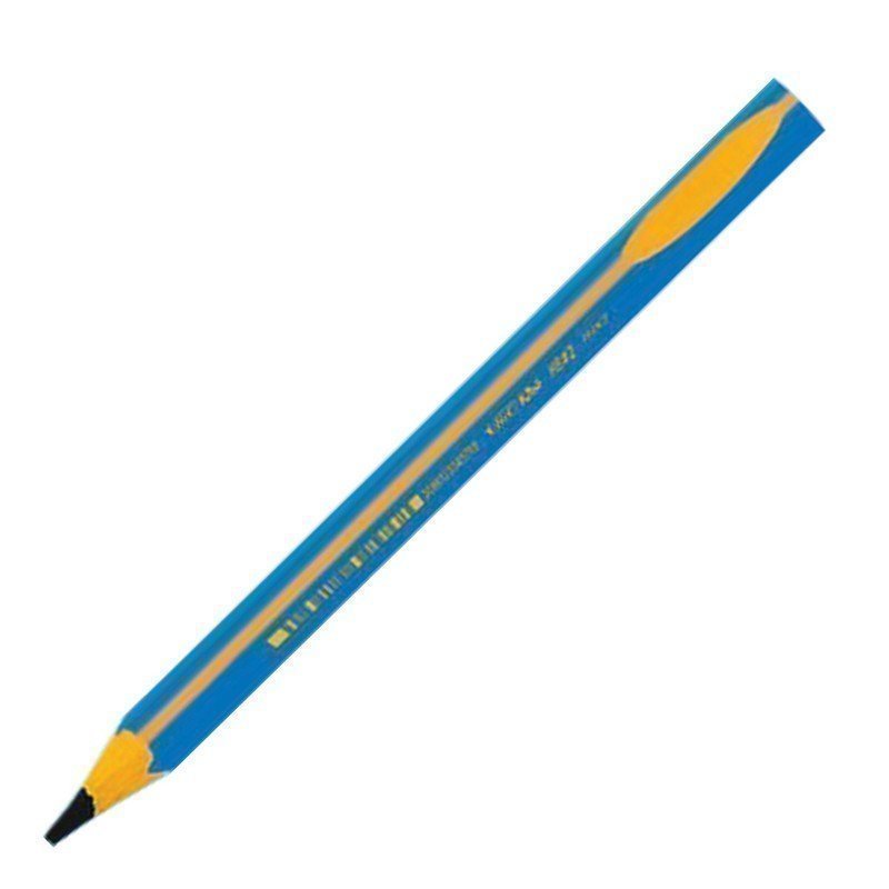 Карандаш чернографитный утолщенный BIC, 1 шт, "Kids Evolution", HB, трехгранный, корпус синий с желтым, заточе