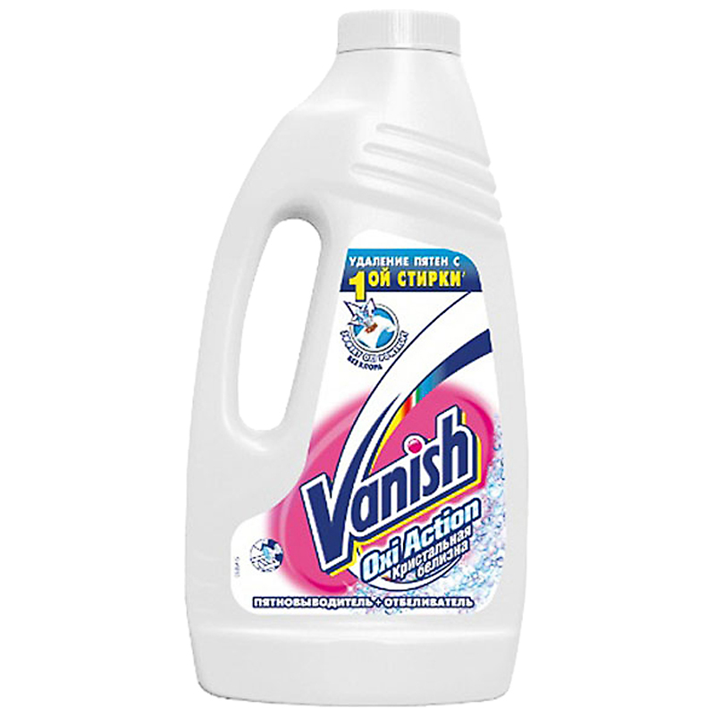Пятновыводитель жидкий VANISH OXI Action Кристальная белизна, 1л