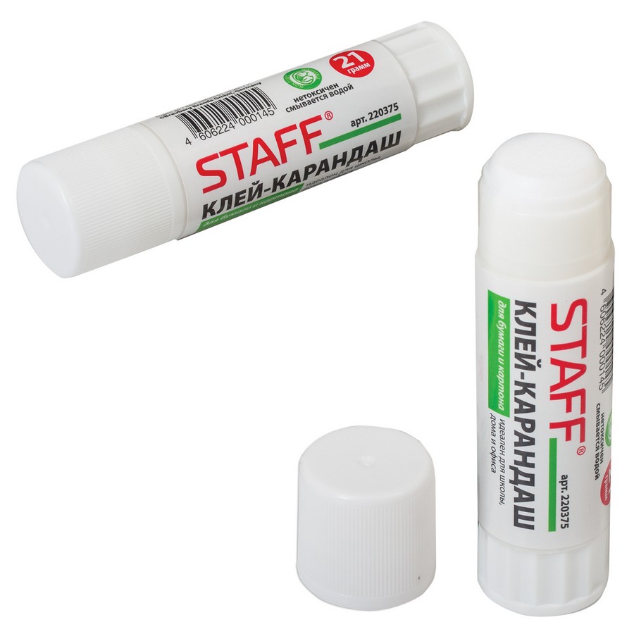 Клей-карандаш STAFF, эконом, 21 г