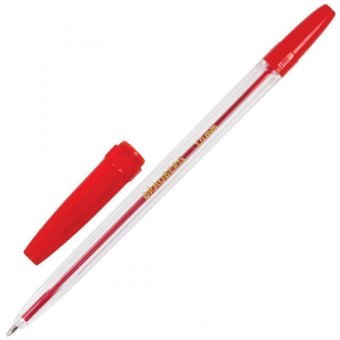 Ручки шариковые BRAUBERG, набор 10 шт, "Line", корпус прозрачный, узел 1 мм, линия 0,5 мм, ассорти