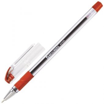 Ручка шариковая масляная BRAUBERG "Max-Oil", игольчатый узел 0,7 мм, линия 0,35 мм, красная