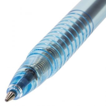 Ручка шариковая масляная автоматическая BRAUBERG "Click Blue", тонированный корпус, узел 1 мм, линия 0,7 мм, с
