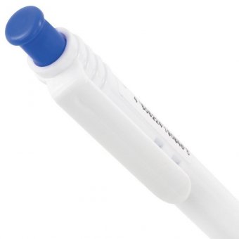 Ручка шариковая масляная автоматическая BRAUBERG "White", корпус белый, узел 1 мм, линия 0,7 мм, синяя