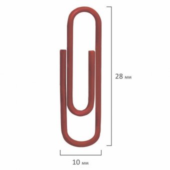 Скрепки BRAUBERG, 28 мм, цветные, 100 шт в пластиковой коробке