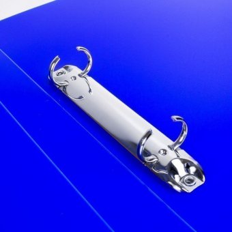 Папка на 2 кольцах c внутренним карманом BRAUBERG "Neon", 25 мм, неоновая, синяя, до 170 листов, 0,7 мм