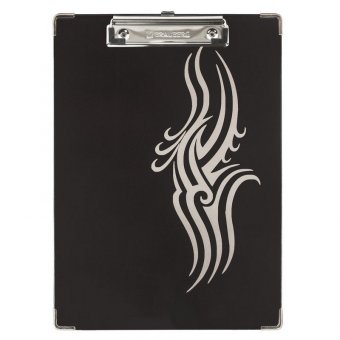 Доска-планшет BRAUBERG "Black Jack", с верхним прижимом, А4, 22,6х31,5 см, картон/ламинированная бумага
