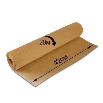 Крафт-бумага в рулоне BRAUBERG 420 мм х 20 м, плотность 78 г/м2
