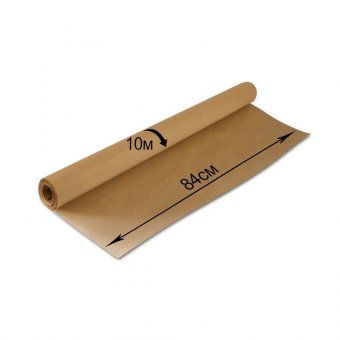 Крафт-бумага в рулоне BRAUBERG 840 мм х 10 м, плотность 78 г/м2