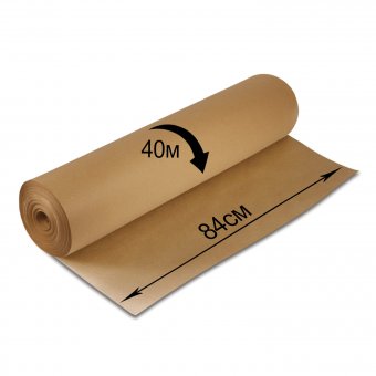 Крафт-бумага в рулоне BRAUBERG 840 мм х 40 м, плотность 78 г/м2