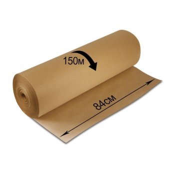 Крафт-бумага в рулоне BRAUBERG 840 мм х 150 м, плотность 78 г/м2