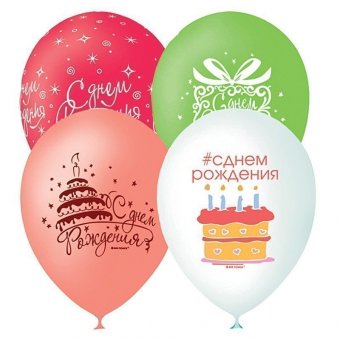 Воздушные шары,  25шт, М12/30см, Поиск "День Рождения. Букет шаров", пастель, декоратор, шелк