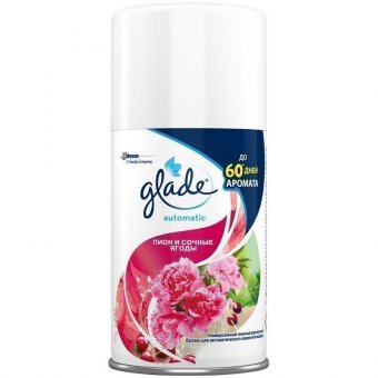 Сменный баллон для освежителя воздуха Glade Automatic "Пион и сочные ягоды", 269мл