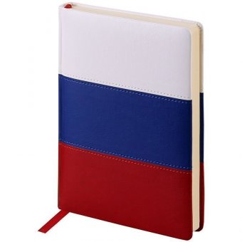 Ежедневник недатированный A5, 160л., кожзам, OfficeSpace "Flag", триколор