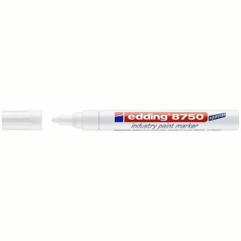 Маркер-краска Edding "8750" белая, 2-4мм, для промышленной графики