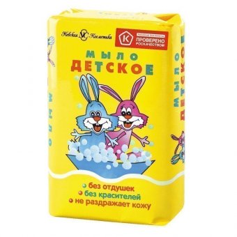 Мыло туалетное Невская Косметика "Детское", бумажная обертка, 90г