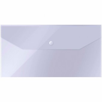 Папка-конверт на кнопке OfficeSpace С6 (135*250мм), 150мкм, прозрачная