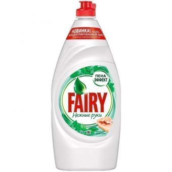 Средство для мытья посуды Fairy "Нежные руки. Чайное дерево и мята", 900мл