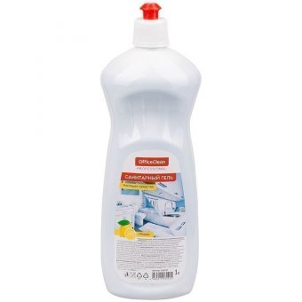 Чистящее средство OfficeClean Professional "Санитарный гель. Лимон", кислота, пуш-пул, 1л