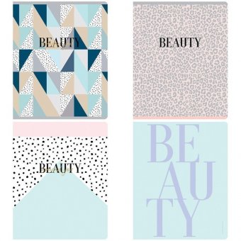 Тетрадь 48л, А5, линия Greenwich Line "Beauty shapes", матовая ламинация, тиснение фольгой, 70г/м2