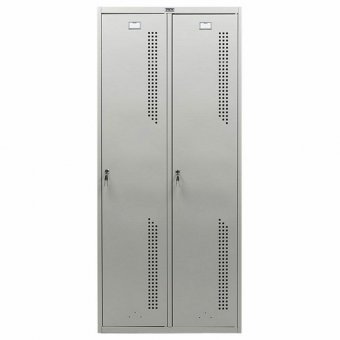Шкаф металлический для одежды ПРАКТИК "LS-21-80", двухсекционный, 1830х813х500 мм, 35 кг