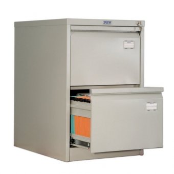 Шкаф картотечный ПРАКТИК "AFC-02", 713х467х630 мм, 2 ящика, для 110 подвесных папок, формат папок Foolscap или