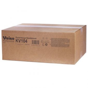 Полотенца бумажные 250 шт, VEIRO Professional (Система H3), комплект 20 шт, Basic, белые, 21х21,6, V, KV104