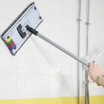 Набор для уборки VILEDA "УльтраСпидМини": держатель, МОП 602119, черенок, ведро с отжимом, дозатор, 143566