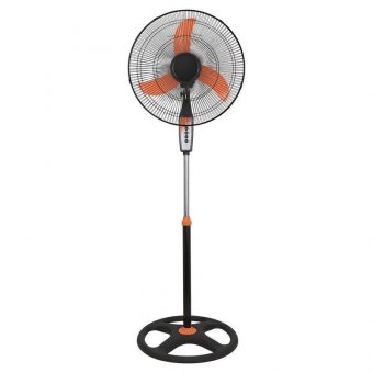 Вентилятор напольный, 3 режима, SONNEN, TF-50W-45-А304, d=45 см, 50 Вт, черный, 454789, FS-45-A304