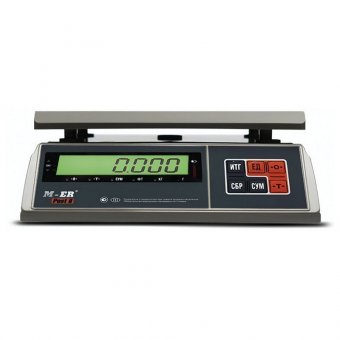 Весы фасовочные MERCURY M-ER 326AFU-3.01, LCD (0,01-3 кг), дискретность 1 г, платформа 255x205 мм, 326AFU-3.01