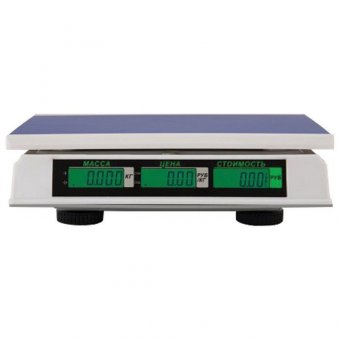 Весы торговые MERCURY M-ER 326AC-32.5 LCD (0,1-32 кг), дискретность 10 г, платформа 325x230 мм, без стойки