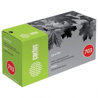 Картридж лазерный CACTUS (CS-C703) для CANON LBP-2900/3000, ресурс 2000 стр