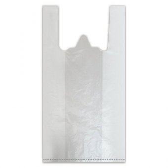 Пакеты "майка", КОМПЛЕКТ 100 шт, 38+18х68 см, ПНД, 18 мкм