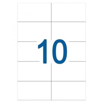 Этикетка самоклеящаяся 105х57 мм, 10 этикеток, 65 г/м2, 100 л, STAFF "Everyday" (сырье Финляндия), 111836