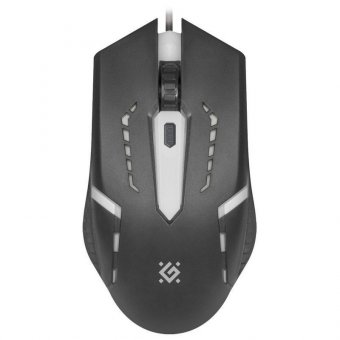 Мышь проводная DEFENDER Flash MB-600L, 800-1200 dpi, 4 кнопки + 1 колесо-кнопка, оптическая, черная, 52600