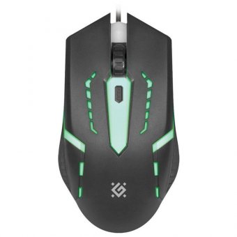 Мышь проводная DEFENDER Flash MB-600L, 800-1200 dpi, 4 кнопки + 1 колесо-кнопка, оптическая, черная, 52600